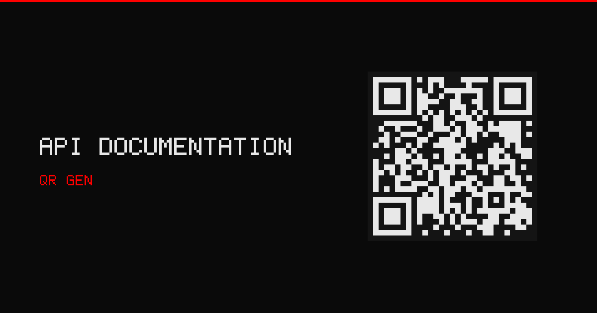 QR Gen API Documentation — Free QR Code API