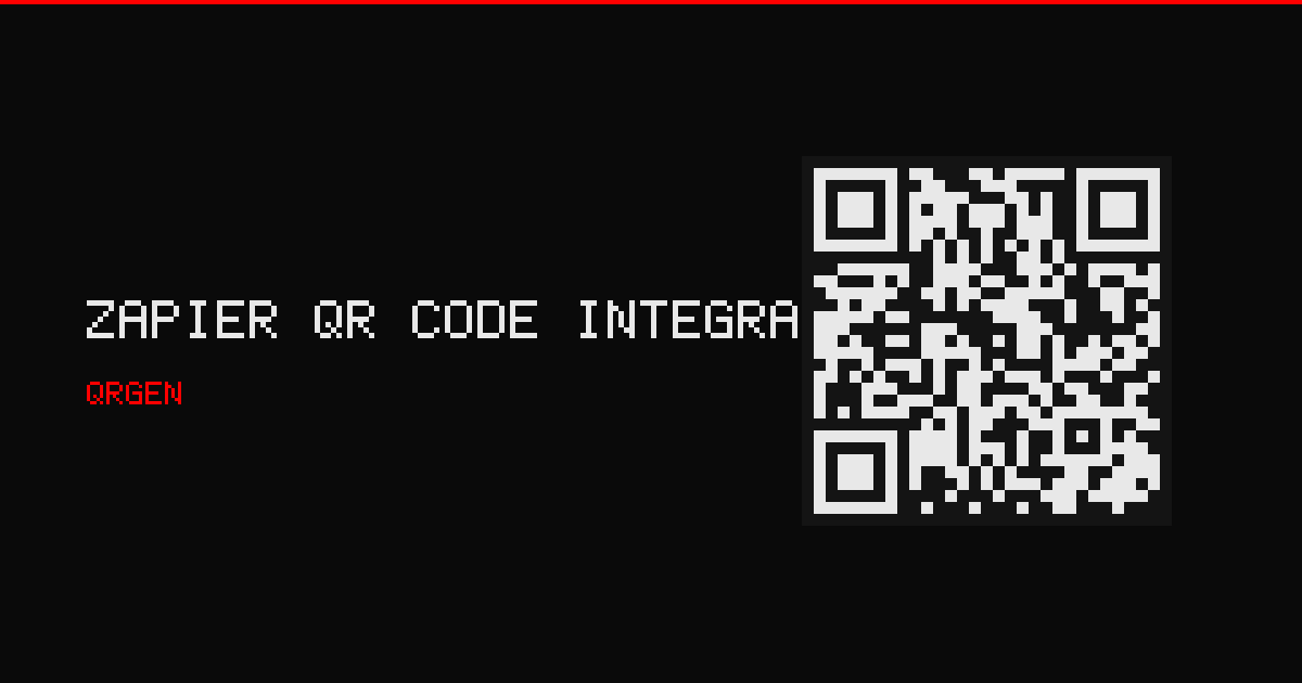 QR Code Generation in Zapier — Webhooks Integration | QRGen